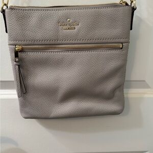 Kate Spade Gray Pebbled Leather Crossbody